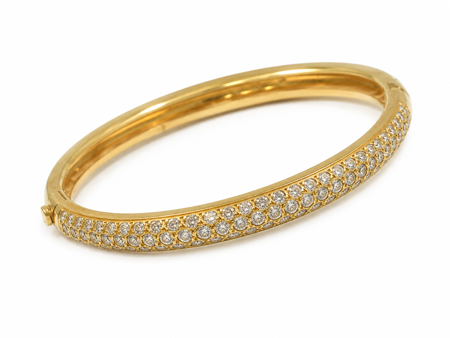 Gold Diamond Bangle France 1984