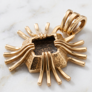 Late Modernist 18ct Gold Statement Pendant